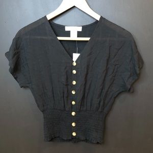Black Short Sleeve Top